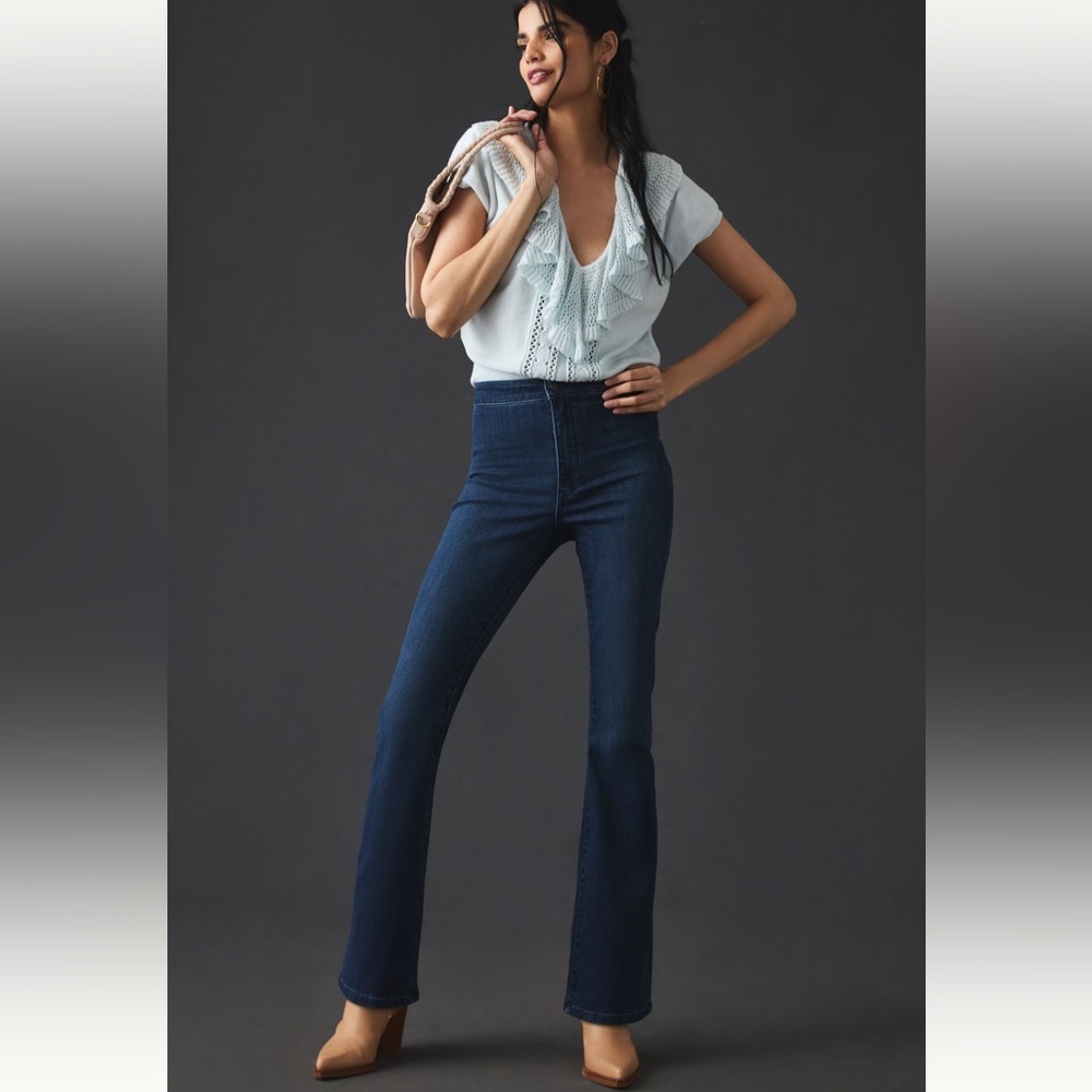 EC Anthropologie Pilcro Clean Flare Jeans Women’s size 31 Tall